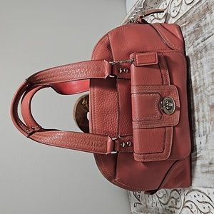 COACH Pebble Leather Dome Satchel Purse. Vintage- Rare Color!